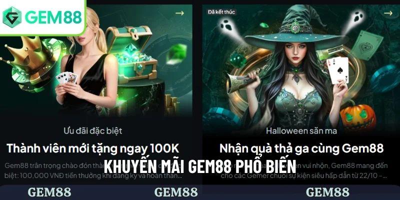 Khuyến Mãi GEM88 2 Cập nhật khuyến mãi GEM88 mới nhất