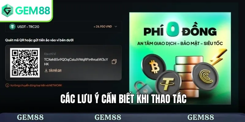 Nạp Tiền Gem88 Tiện Lợi Với Đa Dạng Kênh Giao Dịch Uy Tín 3 Các lưu ý cần biết khi thao tác